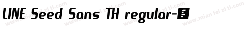 LINE Seed Sans TH regular字体转换